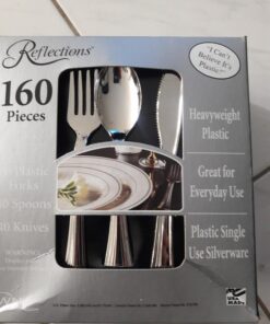 Reflections Plastic Silverware, 160 Pieces 17 71jqr0AFtIL