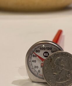 Rubbermaid Commercial Products Food/Meat Instant Read Thermometer, Pocket Size, Dishwasher Safe, Red, For Meat/Food Cooking and Grilling/Oven 24 71jr MBMWML