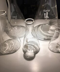 Karter Scientific Glass Flask 5 Piece Set, Narrow Mouth Erlenmeyer, Borosilicate 3.3 Glass - 50ml, 150ml, 250ml, 500ml, 1L, 213B2 50/150/250/500/1000ml 23 71jr1opvyTL