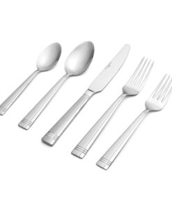 International Silver Dawson Frost Stainless Steel Flatware, 20-Piece Set, Service for 4 17 71jrVYXfqaL