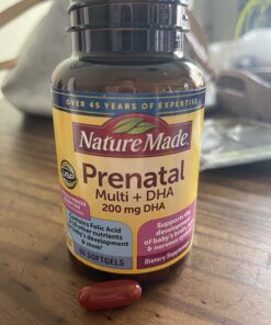 Nature Made Prenatal with Folic Acid + DHA, Prenatal Vitamin and Mineral Supplement for Daily Nutritional Support, 60 Softgels, 60 Day Supply Unflavored 60 Count 29 71jrqDYEzLL