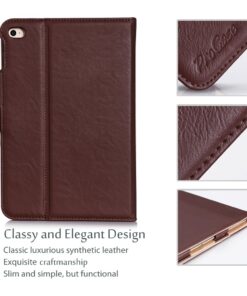 ProCase Cover for iPad Mini 4 Case, Leather Stand Folio Case for 2015 iPad Mini 4th Generation with Multiple Viewing Angles, auto Sleep/Wake, Document Card Pocket -Brown Brown 24 71js08jpi3L