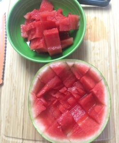 Kizo Stainless Steel Watermelon Slicer/Corer and Serving Tongs with Long Grip Handle and Set of 4 Fruit Forks 18 71jtNkIK4pL