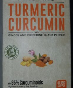 Turmeric Curcumin with BioPerine Black Pepper and Ginger - Made in USA - 120 Vegetarian Capsules for Advanced Absorption, Joints Support 120 Count (Pack of 1) 29 71jtclDFArL