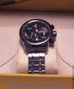 Invicta Men's Aviator Analog Display Japanese Quartz Silver Watch, Gold, Black (Model: 12704, 28898, 28899) 45 71juAZYKOHL