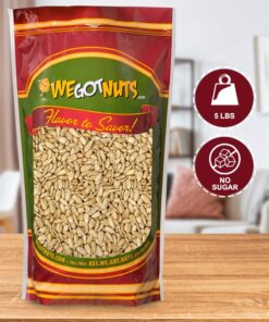 Alternative view of Raw Sunflower Seed Kernels By We Got Nuts - Premium Quality Kosher Shelled Sunflower Seeds - Natural & Healthy Fitness & Diet-Friendly Snack- Raw, Shelled & Unsalted- Air-Tight Resalable Bag- 5 lbs