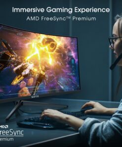 Sceptre 34-Inch Curved Ultrawide WQHD Monitor 3440 x 1440 R1500 up to 165Hz DisplayPort x2 99% sRGB 1ms Picture by Picture, Machine Black 2023 (C345B-QUT168) 34" Curved WQHD 165Hz 27 71jvuSIYHtL