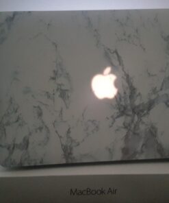 MOSISO Compatible with MacBook Air 13 inch Case (Models: A1369 & A1466, Older Version 2010-2017 Release), Plastic Pattern Hard Shell Case & Keyboard Cover & Screen Protector, White Marble 67 71jwH4PIVyL