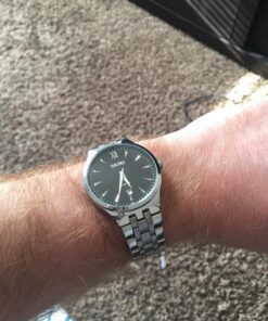 cofuo Mens Stainless Steel Analog Watch, Mens Luxury Wrist Dress Waterproof Watches, Quartz Classic Work Business Casual Watch with Roman Numeral Black 29 71jwPo8E16L