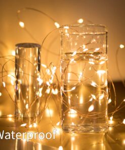 2 Pack 100 LED 8 Modes Copper Wire Waterproof Solar Fairy String Lights,Warm White 2 Pack-100 LED 22 71jypkbfxML