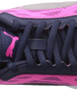 PUMA Meteor JR Running Shoe Big Kid (8-12 Years) 6 Big Kid Pink Glo Puma Silver 12 71jz4axBIzL