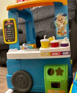Fisher-Price Laugh & Learn Toddler Learning Toy Servin’ Up Fun Food Truck Electronic Playset With 24 Accessories For Ages 18+ Months 41 71k p9ci7sL
