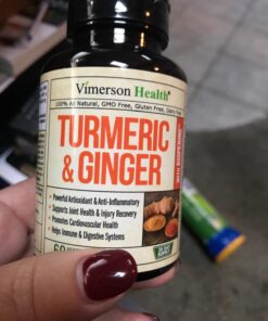 Tumeric and Ginger with Black Pepper - Natural Turmeric Curcumin Joint Support Supplement with Bioperine & 95% Curcuminoids. High Absorption Curcumin Supplements. Digestive & Immune Support. 60 Caps 43 71k u5JVFHL