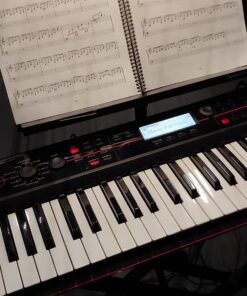 RockJam Xfinity Heavy-Duty, Double-X, Pre-Assembled, Infinitely Adjustable Piano Keyboard Stand with Locking Straps 57 71k08nVdN3L