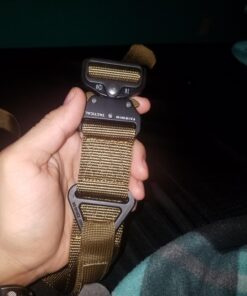 FAIRWIN Men's Tactical Belt, Rigger Belt, Utility Web Nylon Novelty Work Belt for Men Brown S(Waist 30''-36''Width 1.5'') 13 71k0cTw6cnL