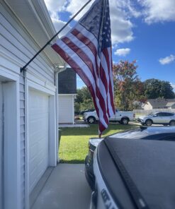 G128 American USA Flag | 4x6 Ft | StormFlyer Series Embroidered 220GSM Spun Polyester | Country Flag, Embroidered Stars, Sewn Stripes, Indoor/Outdoor, Brass Grommets, Heavy Duty, All Weather 31 71k1CLphviL