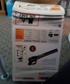 Worx 20V 2-Speed Cordless Leaf Blower with Turbine Fan, Lightweight for Lawn Care - Battery & Charger Included w/ 1 20V 2.0Ah Battery & Charger 23 71k1NmEV58L