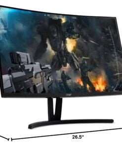 Acer Gaming Monitor 27” Curved ED273 Abidpx 1920 x 1080 144Hz Refresh Rate G-SYNC Compatible (Display Port, HDMI & DVI Ports) Black 27-inch 31 71k2QW6u5fL 1