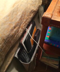 Kikkerland Grey Felt Bedside Pocket Caddy, Large Pocket Felt Storage, Organizer for Magazine Remotes Phone, Storage Bag Pocket for Bunk, Grey Single 24 71k2t2tcUqL