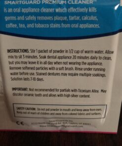 SmartGuard Premium Cleaner Crystals & Cleaning Case -(110 Cleanings)- Removes Stain, Plaque, & Bad Odor from Clear Braces, Dentures, Night Guards, Mouth Guard, & Retainers. 25 71k3bLF4QNL