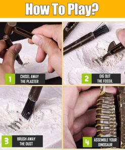 Dig & Discover Dino Stegosaurus Dinosaur Skeleton 3D Fossil Bones Excavation, Science Educational Toy Kit for Kids, Children 11 71k3hNapXKL