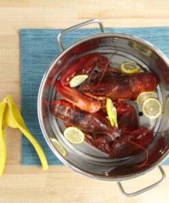 IMUSA USA Aluminum Tamale and Steamer Steamer Pot 20-Quart, Silver 11 71k42EGqvCL