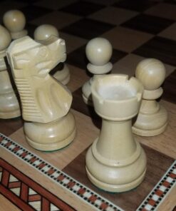 Helen Chess Inlaid Wood Board Game Set with Weighted Wooden Pieces, Large 15 x 15 Inch 11 71k4J5dIrL