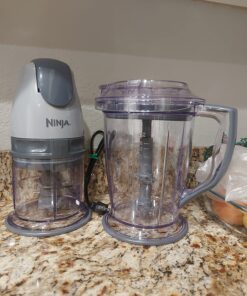 Ninja QB900B Master Prep Food Processor Blender with 48 oz Pitcher & 16 oz Chopping Bowl, Perfect for Frozen Blending & Chopping, 400 Watts, Dishwasher Safe, Countertop, Grey Gray 48 oz. 37 71k4e8fFiPL