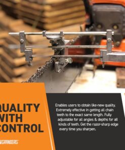 Granberg Chainsaw Sharpener, G106B - Easy File-N-Joint Bar Mounted Guide System - Best Chain Saw Blade Teeth Grinder Sharpening Tool Set - Portable Filing Hand Attachment Sharpen File Accessories Kit Chain Saw Sharpener 24 71k4fsYPXsL