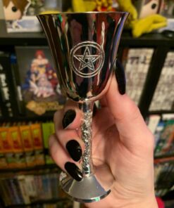 Pentagram Chalice 5" High~ Silver Plated 100% Solid Brass by New Age Imports, Inc. 15 71k4nvYLuFL