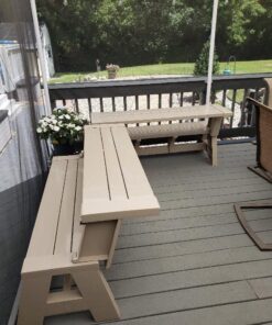 Premiere Products 5RCATA Tan Convert A Bench, Approximate Size: Table 27" H x 14" D 31" H x 58" L Seat 17" H x 14" D Weighs 38 lbs 40 71k4tDmCDxL