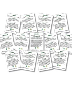 Certified Organic Vegetable Seeds for Planting Outdoors - 13 Seed Variety Pack of Veggie Heirloom Seeds Non GMO Organic Non Hybrid Open Pollinated for Home Garden - Tomato, Broccoli, Carrots, Fruit 33 71k5SFXaFsL