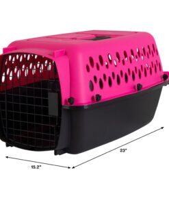Alternative view of Petmate Pet Porter Fashion Dog Kennel 23", Hot Pink, for Pets up to 15lbs, Made in USA 23.0"L x 15.2"W x 11.8"H