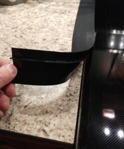 Capparis Kitchen Silicone Stove Counter Gap Cover, Easy Clean Heat Resistant Wide & Long Gap Filler, Seals Spills Between Counter, Stovetop, Oven, Washer & Dryer, Set of 2 (25 Inches, Black) 25 Inches 43 71k6pxirlKL 2