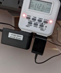 BN-LINK Digital Timer Outlet 24-Hour Programmable Digital Outlet Timer with 2 Independent Outlets 3-Prong Mini Indoor Easy Set Stackable Plug-in for Lights Lamps Fans Accurate 8A/1000W 1/3HP 3 prong 56 71k73GG L