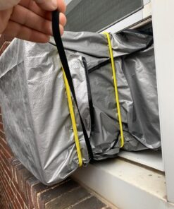 THERMWELL Frost King AC2H Outside Window Air Conditioner Cover, 18 x 27 x 16-Inch, 18"X27"X16"X6, 18" x 27" x 16" x 6 mil Fits up to 10,000 BTU, Gray 26 71k7tERGorL