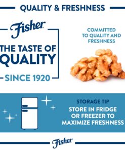 Fisher Chef's Naturals Walnut Halves & Pieces 1 lb, 100% California Unsalted Walnuts for Baking & Cooking, Snack Topping, Great with Yogurt & Cereal, Vegan Protein, Keto Snack, Gluten Free Halves and Pieces 16 Ounce (Pack of 1) 25 71k8Bb1OrL
