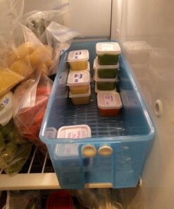 Greenco Mini Containers with Lids 20 Pack, 2 oz Containers with Lids - Small Plastic Storage Condiment Containers with Lids - Baby Food Containers, Snacks, Sauces, Candy - Freezer & Dishwasher Safe Square 46 71k9Qiy1TwL