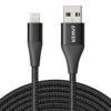 Anker Powerline+ II Lightning Cable (6ft), MFi Certified for Flawless Compatibility with iPhone Xs/XS Max/XR/X / 8/8 Plus / 7/7 Plus / 6/6 Plus / 5 / 5S and More(Black) 6ft Black 17 71kA0fIyCxL
