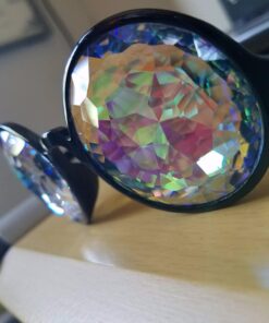 GloFX Black Kaleidoscope Glasses- Rainbow Rave Prism Diffraction 35 71kBZiVUqhL