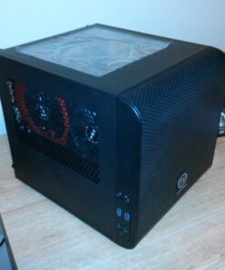 Thermaltake Core V1 SPCC Mini ITX Cube Gaming Computer Case Chassis, Interchangeable Side Panels, Black Edition, CA-1B8-00S1WN-00 119 71kD h1YKL