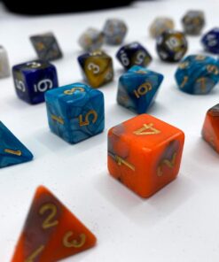 SmartDealsPro 6 x 7 Sets(42 Pieces) Double Colors Polyhedral Dice Set with Pouches for Dungeons and Dragons DND RPG MTG Table Games D4 D6 D8 D10 D12 D20 (6-Colors Set 2) Color 1 38 71kDXi0k 4L