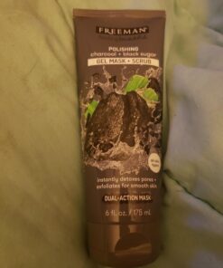 FREEMAN Polishing Charcoal & Black Sugar Facial Gel Mask, Purifies Skin, Not Over-Drying, Polishing Face Mask, Exfoliating, Removes Dead Skin, Perfect For All Skin Types, 6 fl.oz./ 175 mL Tube 40 71kDzZo4mML