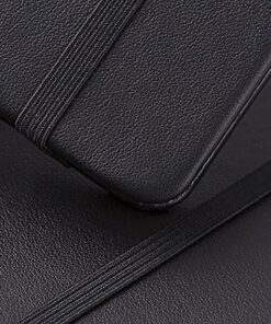 2 Pack Classic Ruled Notebooks/Journals - Premium Thick Paper Faux Leather Writing Notebook, Black, Hard Cover, Large, Lined (5.4 x 8.3) 35 71kESEwHXPL