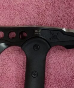 M48 Tactical Tomahawk Military Axe - Black Color | 3 ⅞” Cast Stainless Steel Combat Axe with Piercing Spike | Nylon Cord Wrapped Fiberglass Handle | Camping and Tactical Gear | 15” Length 44 71kEmCyfxRL