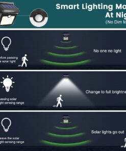 Luposwiten Solar Outdoor Lights Waterproof - Super Bright Motion Sensor Outdoor Lights Easy to Install Solar Lights for Outside, Front Door, Yard, Garage, Garden, Patio, Deck (4 Pack) 26 71kF re3kL