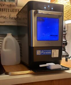 hOmeLabs Countertop Nugget Ice Maker - Stainless Steel with Touch Screen - Portable and Compact - Chewable Nugget Ice Machine - Produces Up to 44lb of Ice Per Day Nugget Ice Maker (Premium) 28 71kF1NotUwL