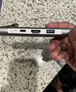 Hiearcool USB C Hub Ethernet,4K@60 USB C to HDMI Hub,8 IN1 Multi-Port USB C Adapter Type C Dock Dongle Compatible for MacBook Pro Air Ipad Dell Lenovo Grey 38 71kFDVKGYKL