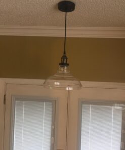 CLAXY Ecopower Industrial Edison Vintage Style 1-Light Pendant Glass Hanging Light Antique Bronze 44 71kG9XgDcQL