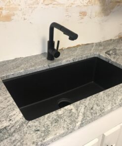 Kraus KGU-413B Undermount Single Bowl Granite Kitchen Sink, 31 Inch, Black 68 71kGlwwQaL